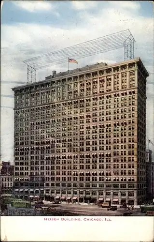 Ak Chicago Illinois USA, Heisen Building