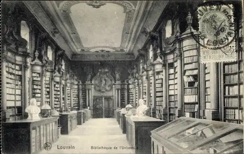 Ak Louvain Leuven Flämisch Brabant, Bibliotheque de l'Universite, Bibliothek, Innenansicht