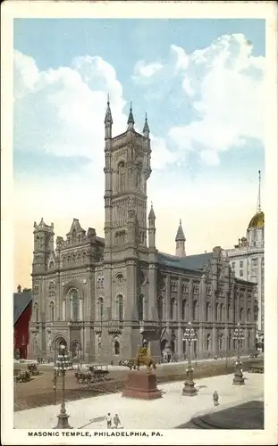 Ak Philadelphia Pennsylvania USA, Masonic Temple