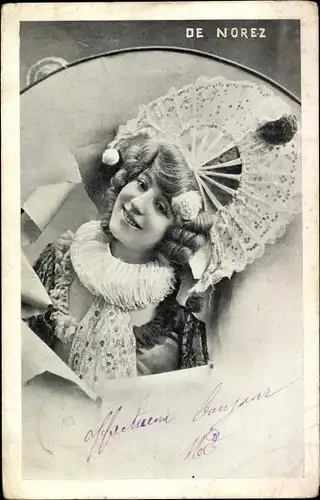 Ak Schauspielerin De Norez, Portrait