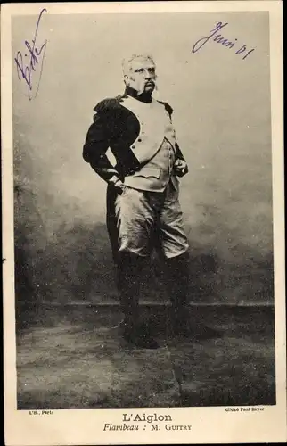 Ak Schauspieler M. Guitry, Theaterszene, L'Aiglon