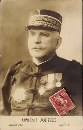 Ak General Joseph Joffre, Portrait in Uniform, Orden
