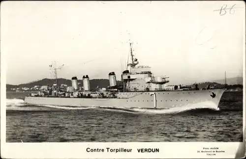 Ak Französisches Kriegsschiff, Verdun, Contre Torpilleur