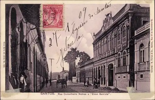 Ak Santos Brasilien, Rua Conselheiro Nebias e Eden Santista