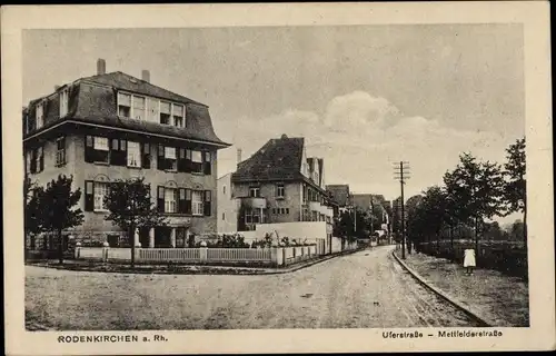 Ak Rodenkirchen Köln am Rhein, Uferstraße, Mettfelderstraße