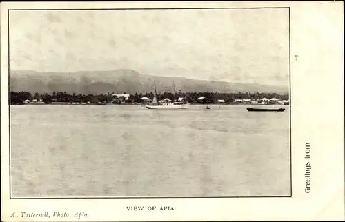 Ak Apia Samoa, Gesamtansicht