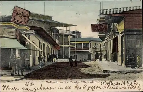 Ak Mollendo Peru, 2a Cuadra Mercaderes