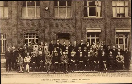 Ak Bruxelles Brüssel, Direction et personnel employe, Societe Anonyme Flandria, Gruppenfoto