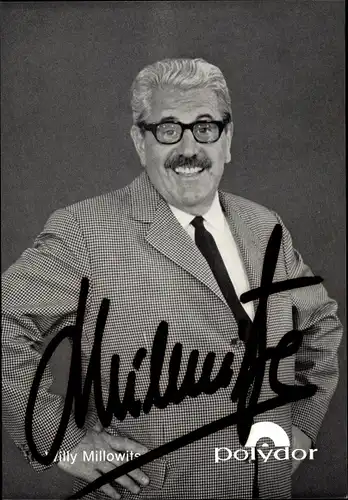 Ak Schauspieler Willy Millowitsch, Portrait, Autogramm, polydor