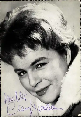 Ak Schauspielerin und Sängerin Conny Froboess, Portrait, Autogramm