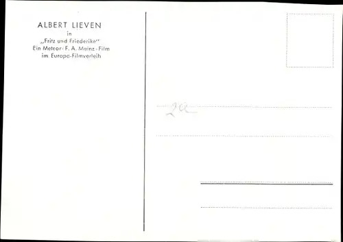 Ak Schauspieler Albert Lieven, Portrait, Autogramm