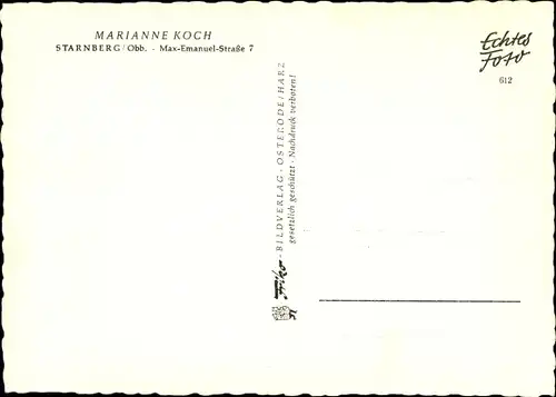 Ak Schauspielerin Marianne Koch, Portrait, Autogramm