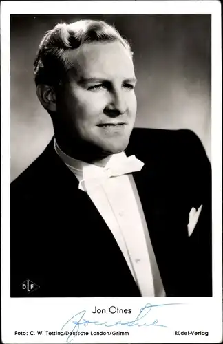 Ak Schauspieler Jon Otnes, Portrait, Autogramm
