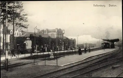 Ak Valkenburg Limburg Niederlande, Bahnhof, Gleisseite