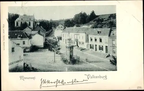 Ak Valkenburg Limburg Niederlande, Monument, Teilansicht mit Denkmal