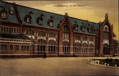 Ak Roosendaal Nordbrabant Niederlande, Station