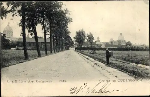 Ak Oudenbosch Nordbrabant, Straßenpartie