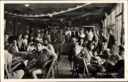 Ak Oosterhout Nordbrabant Niederlande, Kampeerecentrum 't Haasje, Interieur Cantine