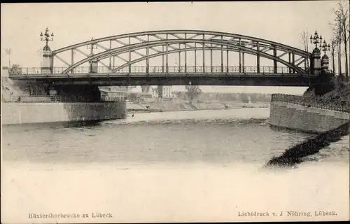 Ak Hansestadt Lübeck, Hüxtertorbrücke