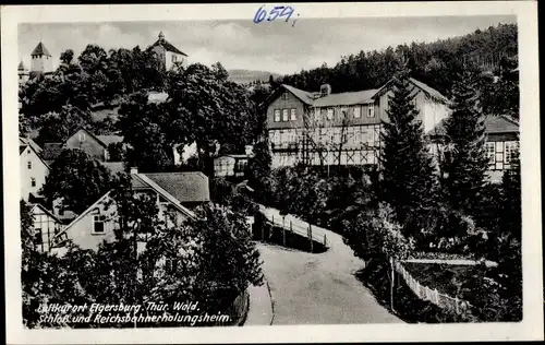 Ak Elgersburg im Thüringer Wald, Schloss, Reichsbahnerholungsheim