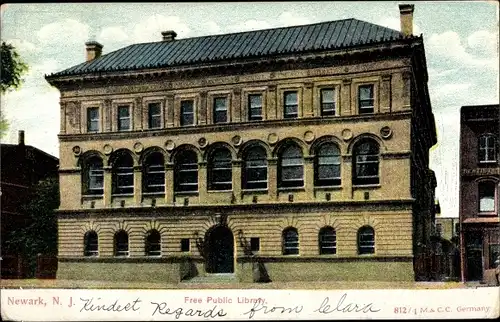 Ak Newark New Jersey USA, Free Public Library