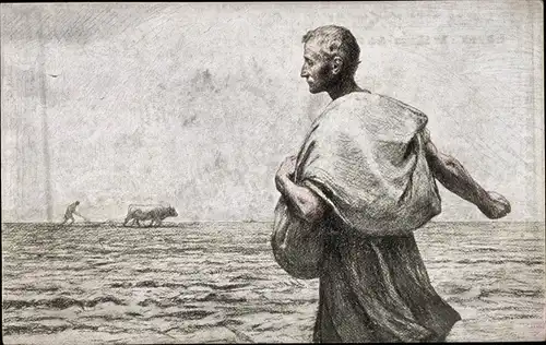 Künstler Ak Burnand, Der Sämann