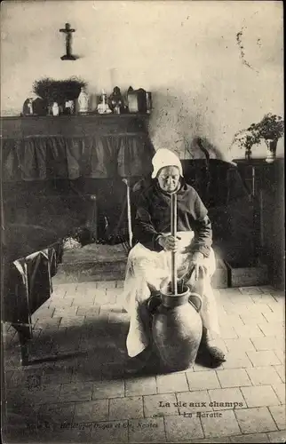 Ak Frankreich, La vie aux champs, la Baratte