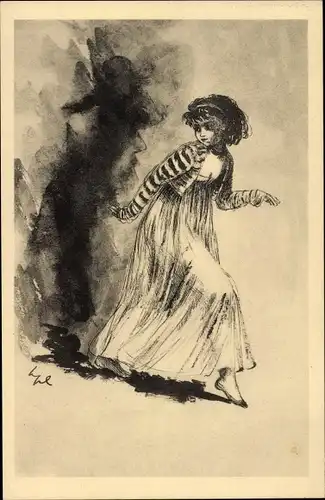 Künstler Ak Nagel, Hanna, Springendes Kind