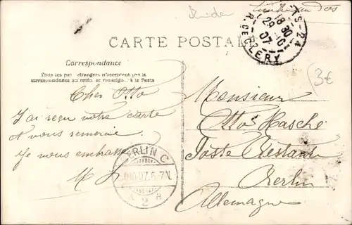 Ak De mon passage en Normandie, Kinder, Automobil