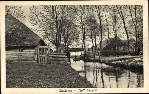 Ak Giethoorn Overijssel Niederlande, Holl. Venetie