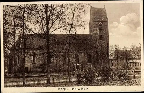 Ak Norg Drenthe, Herv. Kerk