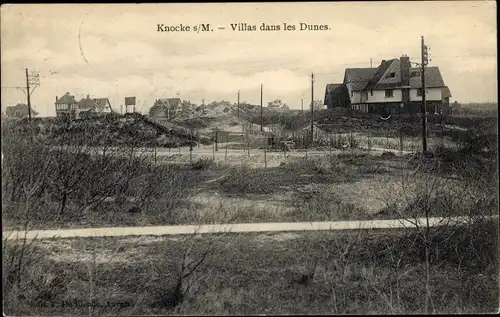 Ak Knokke Heist Heyst Knocke sur Mer Westflandern, Villas dans les Dunes