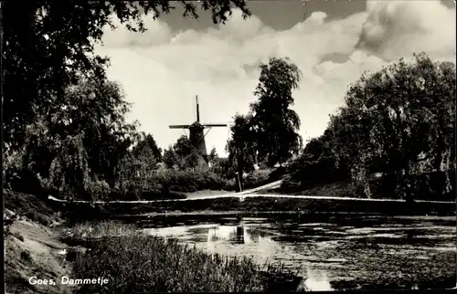 Ak Goes Zeeland Niederlande, Dammetje, Molen