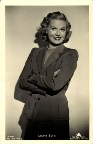 Ak Schauspielerin Laura Solari, Portrait