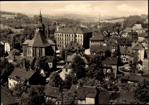 Ak Reichenbach im Vogtland, Ortsansicht, Kirche