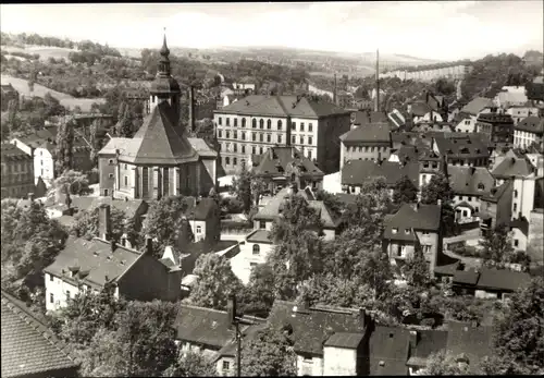 Ak Reichenbach im Vogtland, Ortsansicht, Kirche