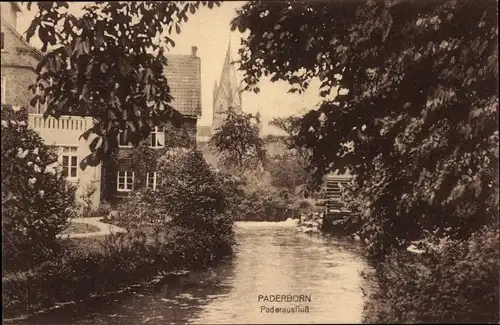 Ak Paderborn in Westfalen, Paderausfluss