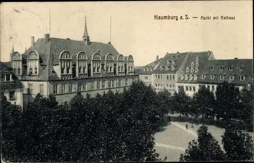 Ak Naumburg an der Saale, Markt mit Rathaus