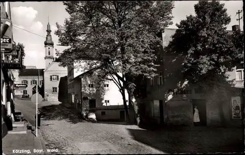 Ak Bad Kötzting im Bayerischen Wald, Teilansicht, Kirche