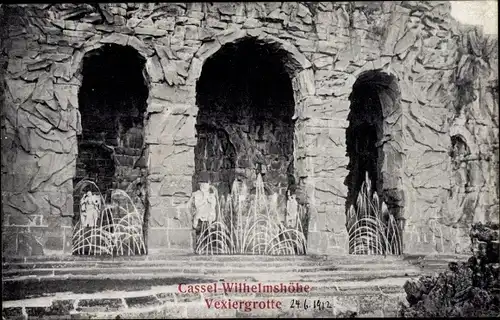 Ak Bad Wilhelmshöhe Kassel in Hessen, Vexiergrotte