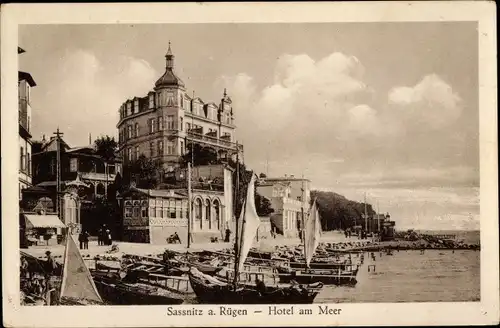 Ak Sassnitz auf Rügen, Hotel am Meer