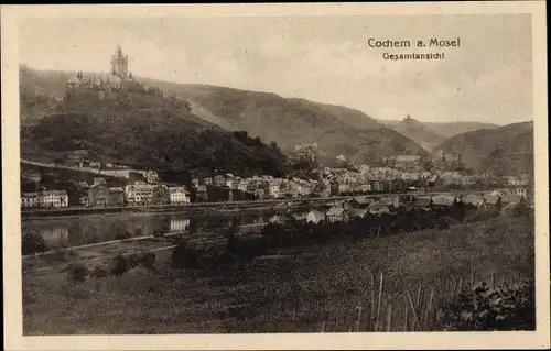 Ak Cochem an der Mosel, Gesamtansicht