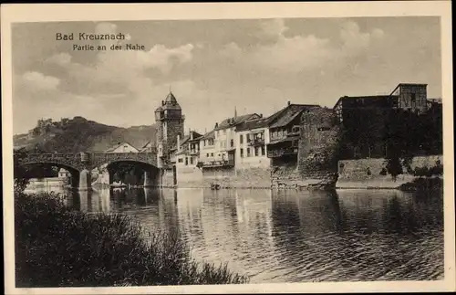 Ak Bad Kreuznach in Rheinland Pfalz, Partie an der Nahe