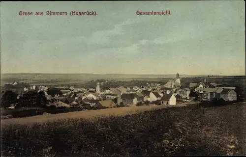 Ak Simmern im Hunsrück, Gesamtansicht