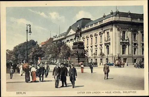Ak Berlin, Unter den Linden, Neue Königl. Bibliothek