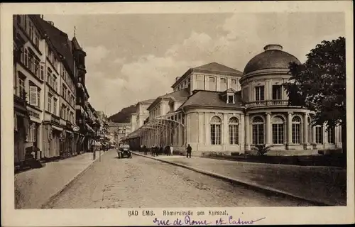Ak Bad Ems an der Lahn, Römerstraße am Kursaal