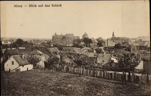 Ak Alzey in Rheinhessen, Blick auf das Schloss