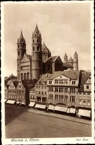 Ak Worms am Rhein, Der Dom