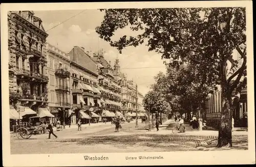 Ak Wiesbaden in Hessen, Untere Wilhelmstraße