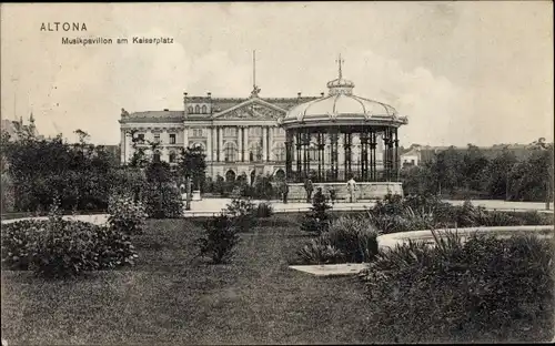Ak Hamburg Altona, Musikpavillon am Kaiserplatz